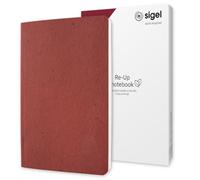 Sigel Cuaderno Re-Up A5 con tapa blanda | RU202, cuadriculado, rojo, 100 páginas