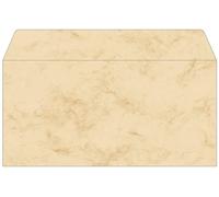 SIGEL DP074 Sobres, 11 x 22 cm, 90 g/m², mármol beige claro, 50 unidades