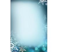 SIGEL DP255 Papel navideño, copos de nieve, 21 x 29,7 cm, 90 g/m², azul, 25 hojas