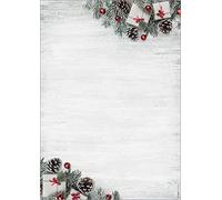 SIGEL DP416 Papel navideño decorado "Scandinavian Christmas", 90 g/m², A4, 100 hojas