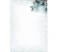 SIGEL DP424 Papel navideño decorado "Eucalyptus magic", 90 g/m², A4, 100 hojas