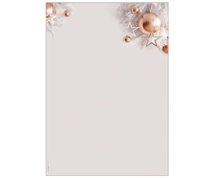 SIGEL DP429 Papel navideño decorado "Christmas in rose gold", 90 g/m², A4, 100 hojas