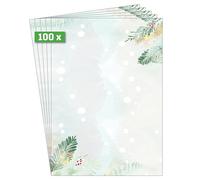 SIGEL DP481 Christmas Forest Watercolor - Papel para cartas, A4, 100 hojas, papel sostenible