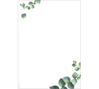 SIGEL DP626 Papel decorado - eucalipto - verde - 90 g/m² - A4-100 hojas