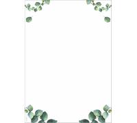 SIGEL DP679 Papel decorado - eucalipto - verde - 90 g/m² - A4-100 hojas