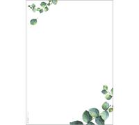 SIGEL DP682 Papel decorado - eucalipto - verde - 90 g/m² - A5-100 hojas