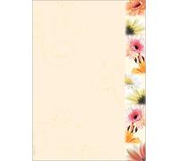 SIGEL DP788 Papel de cartas, 21 x 29,7 cm, 90g/m², flores de primavera coloridas