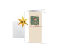 SIGEL DS073 Tarjetas de navidad "Christmas with apples", A6, 10 tarjetas incl. s