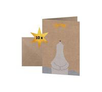 SIGEL DS084 Tarjetas de navidad "Polar bear with shooting star", A6, 10 tarjetas
