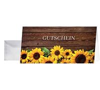 SIGEL DS101 - Tarjetas de cupones (10 unidades, DIN largas), diseño de girasoles