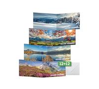 Sigel DS618 Tarjetas de felicitación de cumpleaños | A6 | 12 unidades con sobres, 4 diseños de 3 tarjetas