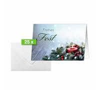 SIGEL DS640 Tarjetas de navidad - vela - verde/rojo - A6-25 tarjetas - incl sobres