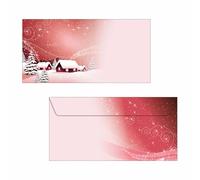 SIGEL DU033 Sobres navideños, Silent Night, engomado, papel especial (Ink/Laser/Copy), 90 g, DL (110x220 mm), 50 unds.