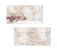 SIGEL DU049 Sobres navideños para Navidad, Winter Chalet, formato DL (105x210 mm
