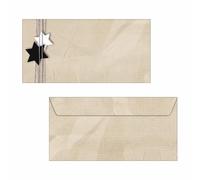 SIGEL DU079 Sobres con motivo poinsettia, beige, formato DL (11 x 22 cm), 50 piezas