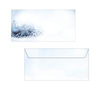 SIGEL DU081 Sobres para cartas, diseño navideño "Blue Mystery", DL (110 x 220 mm), 50 unidades