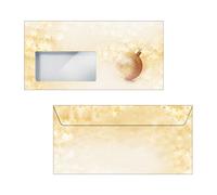 SIGEL DU246 Sobres navideños, motivo Brightness, formato DL (110x220 mm), 50 unidades