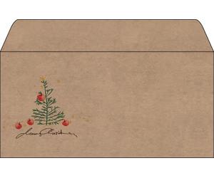 SIGEL DU255 Sobre de Navidad "Christmas with apples", engomado, DL, 50 und.