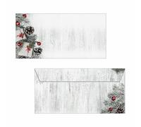 SIGEL DU416 Sobre de Navidad "Scandinavian Christmas", engomado, DL, 50 und.