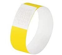 SIGEL EB213 120 Pulseras de identificación y control para eventos, personalizables, Super Soft 25,5 x 2,5 cm, amarillo neón