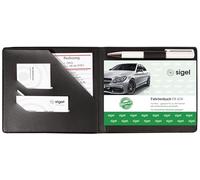 SIGEL EF610 Funda protectora blanda para formularios y cuadernos A6 en formato horizontal, con práctico bolsillos para recibos y portalápices integrado, negra.