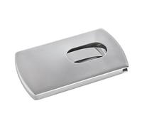 Sigel Estuche para Tarjetas de Visita 10,10 x 6 cm | VZ120, modelo Snap, hasta 12 tarjetas, plata/acero inoxidable