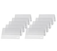 SIGEL Expositor de mesa 10 x 6 cm | TA136, pack de 10, caballete de mesa, transparente