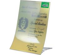 SIGEL Expositor de mesa 15 x 21 cm - 2 unidades | TA161, punto de venta, recepción, mostrador, exposición de precios, inserción rápida, información al cliente