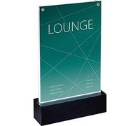 SIGEL Expositor LED Luminous 15,90 x 25,40 cm | TA422, para A5, doble cara iluminado