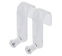 Sigel Ganchos para bloc de papelógrafo 5,50 x 6,30 cm | MU162, acrílico transparente, para pizarras blancas, 2 unidades