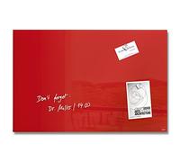 SIGEL GL122 Pizarra magnética de cristal, 60 x 40 cm, rojo - Artverum