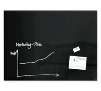 SIGEL GL210 Pizarra magnética de cristal, 120 x 90 cm, negro - Artverum