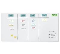 SIGEL GL525 Pizarra magnetica de cristal/pizarra blanca premium, superficie mate, 200 x 100 cm, fácil montaje, super blanco - Artverum