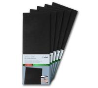 SIGEL GM100 Menú de bebidas - 1 unidad - incl 2 fundas transparentes dobles para 8 páginas - encuadernación elástica - 1/2 A4 - negro - 5 piezas