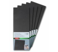 SIGEL GM101 Menú de bebidas - 1 unidad - incl 2 fundas transparentes dobles para 8 páginas - encuadernación elástica - 1/2 A4 - antracita - 5 piezas