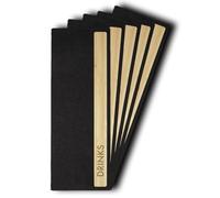 SIGEL GM220 Menú de bebidas - Bambus - 1 unidad - incl 2 fundas transparentes dobles para 8 páginas - encuadernación elástica - 1/2 A4 - gris oscuro/beige - 5 piezas