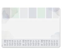 SIGEL H6312 Vade de papel de sobremesa- planing semanal - gris claro/azul claro/verde claro - aprox A2-2026/2027/2028 - DE/EN/FR/NL - 30 hojas - certificación FSC