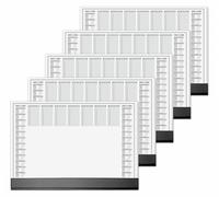 SIGEL H6365 Vade de papel de sobremesa- planing semanal - gris - aprox A2-2026/2027 - DE/EN/FR/NL - 40 hojas - certificación FSC - 5 piezas