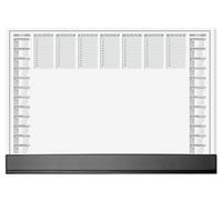 SIGEL H6365 Vade de papel de sobremesa- planing semanal - gris - aprox A2-2026/2027 - DE/EN/FR/NL - 40 hojas - certificación FSC