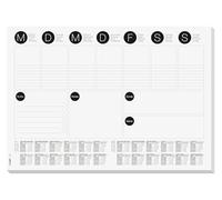 SIGEL H7506 Alfombrilla de escritorio de papel, calendarios de 2 años y planificación semanal con espacio para cada día de la semana y lista de tareas, formato A3 (42 × 29,7 cm), 30 hojas