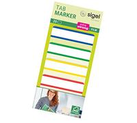 SIGEL HN202 HN202 Marcapáginas adhesivos y rigidos, cinta de filme transparente extra fuerte, 20 tiras de 50 x 38 mm, 4 colores