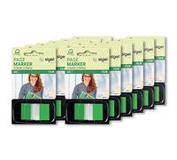 SIGEL HN493 Marcapáginas adhesivos, cinta de filme transparente en repartidor Z, 12 fundas de 50 tiras de 43 x 25 mm, Color-Tip verde