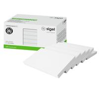 Sigel HN760 - Bloc de notas adhesivas (6 x 100 hojas, 12,5 x 7,5 cm, papel reciclado, 6 bloques)