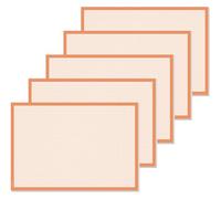 SIGEL HO270 - Juego de 5 fundas de papel para rasgar (tamaño A2, extra ancho, 30 hojas, color naranja