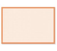 SIGEL HO270 Vade sobremesa de papel, milimetrado, 59.5 x 41 cm, naranja, 30 hojas