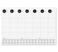 SIGEL HO550 Vade de papel de sobremesa / calendario de pared con calendario trianual actual y planificador vista mensual, 59.5 x 41 cm, 12 hojas