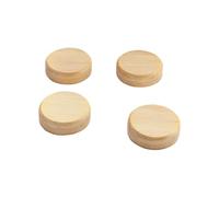 SIGEL Imanes de madera 3,30 x 0,90 cm | BA210, pack de 4, redondos, neodimio N42, beige