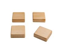 SIGEL Imanes de madera 3,30 x 0,90 cm | BA211, pack de 4, cuadrados, neodimio N42, beige
