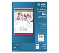 Sigel InkJet - Papel mate profesional (160 g, A4, para impresora de inyección), color blanco, 100 unidades