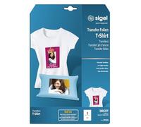 SIGEL IP650 Transferencia inyección de tinta para camisetas, tamaño A4 (21 x 29,7 cm), 197 µm, 3 hojas